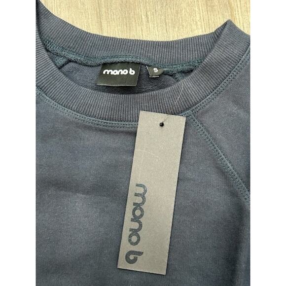 NWT Mono B Womens 2 Piece Set Short Sleeve T-Shirt & Sweat Shorts Blue Size S - Picture 3 of 11